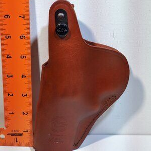 FALCO BROWN LEATHER OWB HOLSTER FOR SW & COLT 38SP & 357M LARGE FRAME REVOLVERS